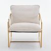 2 Sets 1 Case, Upholstered Hanging Armchair with Arm PocketsMetal frame, gold-plated craftsmanship