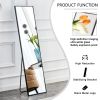 Aluminum alloy metal frame wall-mounted full-length mirror, Bathroom vanity mirror, bedroom porch, decorative mirror, clothing store