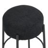 30" Tall, Round High Bar Stools, Set of 2 - Contemporary upholstered dining stools for kitchens