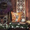 Oriental Shorthair Cat in Fall Leaves Throw Pillow Machine Washable, Indoor Outdoor Decorative Pillow for Couch, Bed or Patio, 18Hx18W