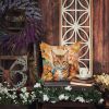 Aegean Cat in Fall Leaves Throw Pillow Machine Washable, Indoor Outdoor Decorative Pillow for Couch, Bed or Patio, 18Hx18W