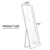 Aluminum alloy metal frame wall-mounted full-length mirror, Bathroom vanity mirror, bedroom porch, decorative mirror, clothing store