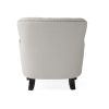 Contemporary Light Grey Fabric Club Chair and Ottoman Set, Stylish Upholstered Armchair with Matching Ottoman