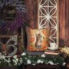 Ocicat Cat in Fall Leaves Throw Pillow Machine Washable, Indoor Outdoor Decorative Pillow for Couch, Bed or Patio, 18Hx18W