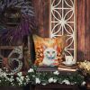 Khao Manee Cat in Fall Leaves Throw Pillow Machine Washable, Indoor Outdoor Decorative Pillow for Couch, Bed or Patio, 18Hx18W