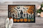 NEW Papel Picado Skeletons Spooky Halloween Doormat Front Door Mat Indoor Outdoor Rugs for Entryway, Non Slip Washable Low Pile, 18H X 27W