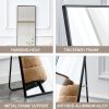 Aluminum alloy metal frame wall-mounted full-length mirror, Bathroom vanity mirror, bedroom porch, decorative mirror, clothing store