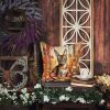 Abyssinian Cat in Fall Leaves Throw Pillow Machine Washable, Indoor Outdoor Decorative Pillow for Couch, Bed or Patio, 18Hx18W