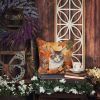 La Perm Cat in Fall Leaves Throw Pillow Machine Washable, Indoor Outdoor Decorative Pillow for Couch, Bed or Patio, 18Hx18W