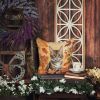American Bobtail Cat in Fall Leaves Throw Pillow Machine Washable, Indoor Outdoor Decorative Pillow for Couch, Bed or Patio, 18Hx18W