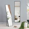 Aluminum alloy metal frame wall-mounted full-length mirror, Bathroom vanity mirror, bedroom porch, decorative mirror, clothing store